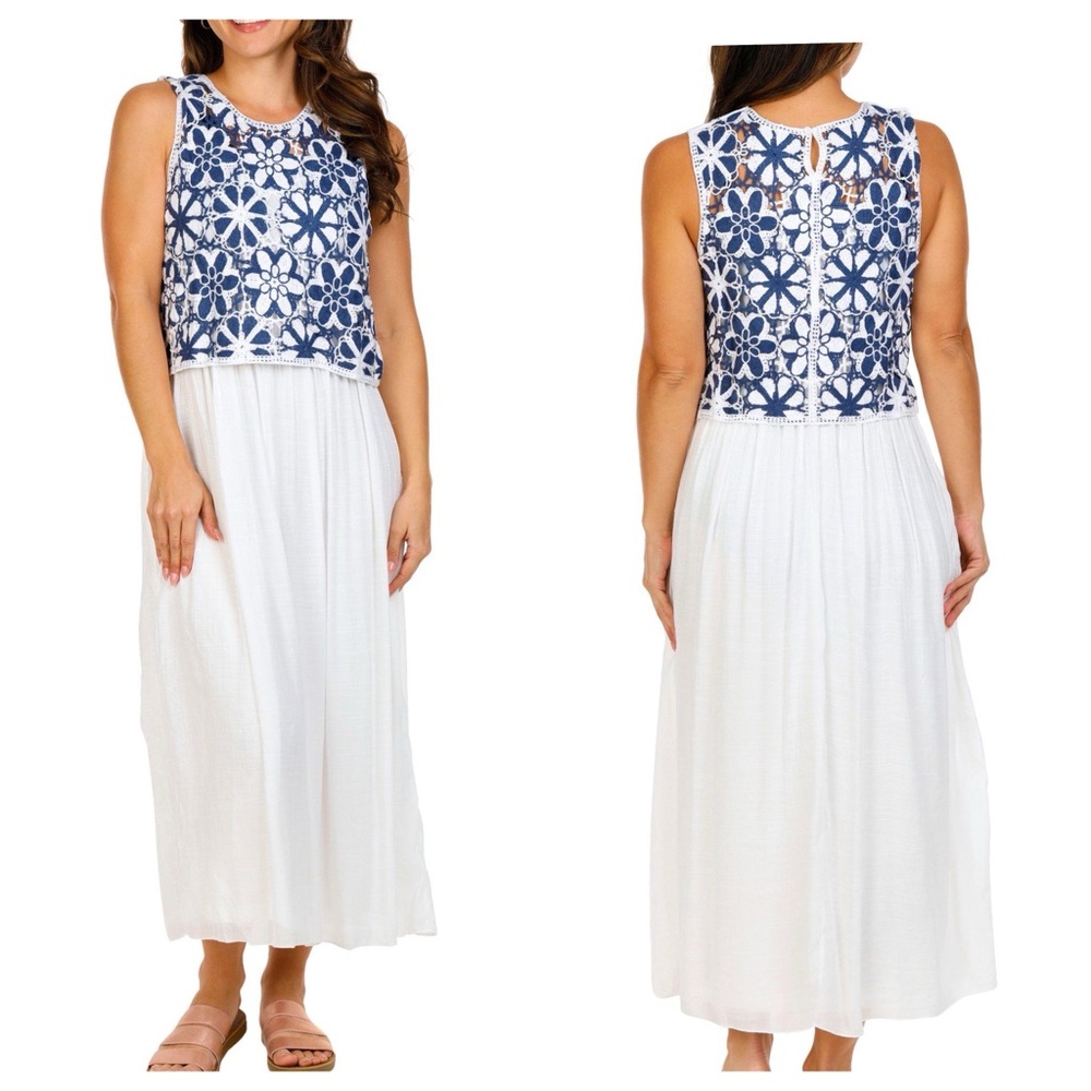 57. Crochet layered dress